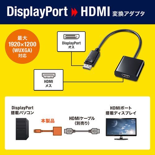 No. 6 - サンワサプライ DisplayPort-HDMI変換アダプタ - 2