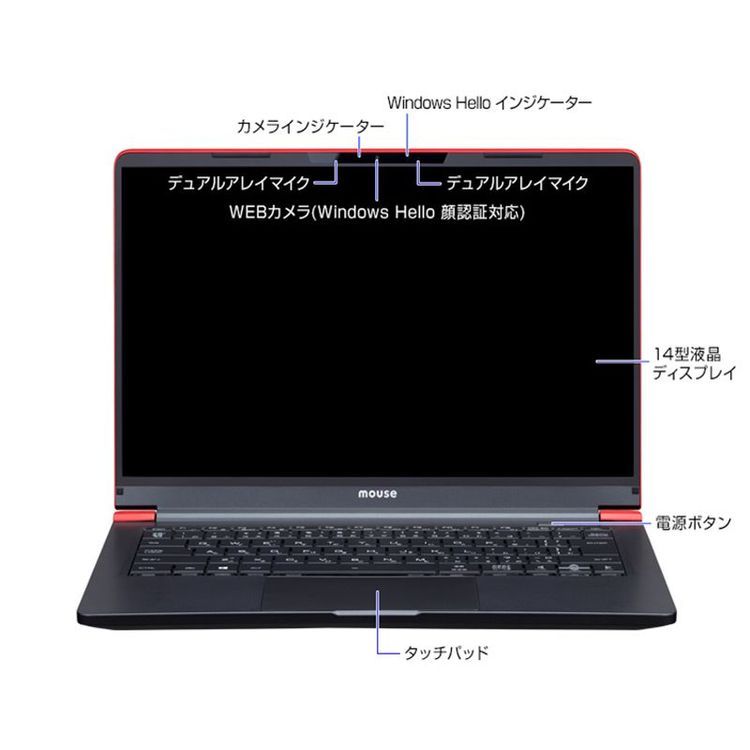 No. 3 - マウスコンピューター 14型ノートPCmouse X4-R5-IIYAMA - 2